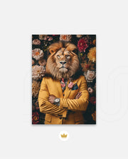 Luxury Lion Floral Portrait