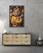 Luxury Lion Floral Portrait