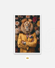 Luxury Lion Floral Portrait