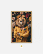 Luxury Lion Floral Portrait