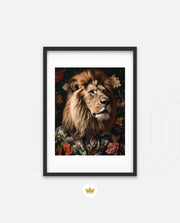 Botanical Lion Portrait