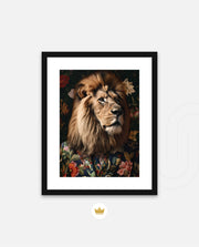 Botanical Lion Portrait