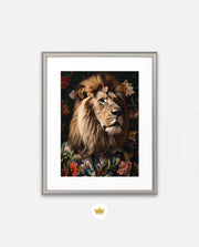 Botanical Lion Portrait