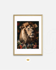 Botanical Lion Portrait