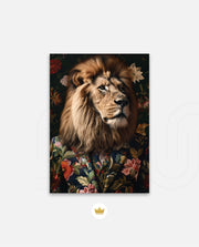 Botanical Lion Portrait