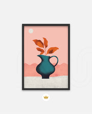 Modern Vase Leaves