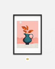 Modern Vase Leaves