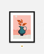 Modern Vase Leaves