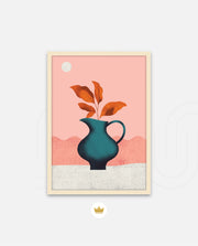 Modern Vase Leaves