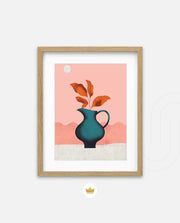 Modern Vase Leaves