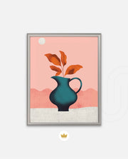 Modern Vase Leaves