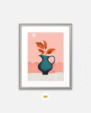 Modern Vase Leaves