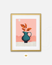 Modern Vase Leaves