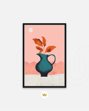 Modern Vase Leaves