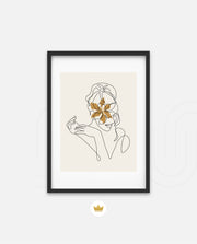 Floral Face Line