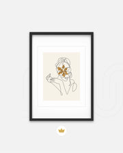 Floral Face Line