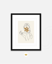 Floral Face Line