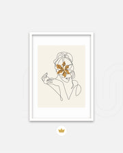 Floral Face Line