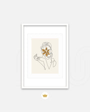 Floral Face Line