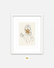 Floral Face Line