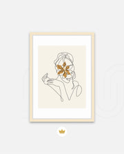 Floral Face Line