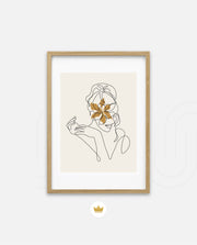 Floral Face Line