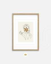 Floral Face Line