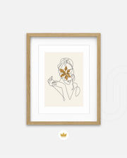 Floral Face Line