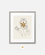 Floral Face Line