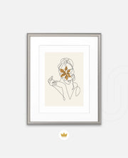 Floral Face Line