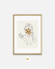 Floral Face Line