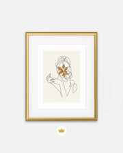 Floral Face Line