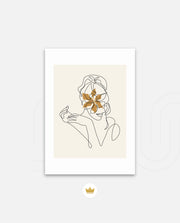Floral Face Line