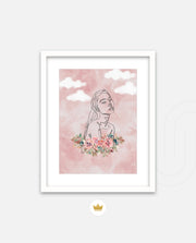 Floral Sky Face
