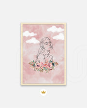 Floral Sky Face