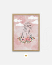 Floral Sky Face