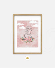 Floral Sky Face