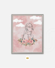 Floral Sky Face