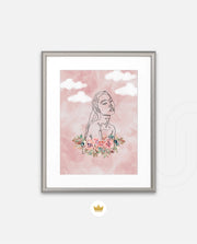 Floral Sky Face