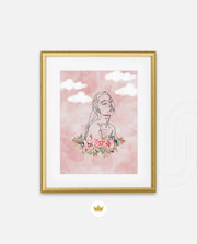Floral Sky Face