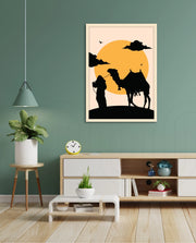 Desert Camel Silhouette