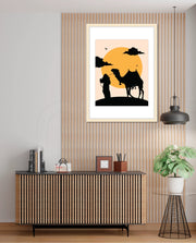 Desert Camel Silhouette