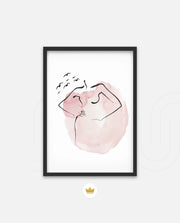 Watercolor Face Embrace