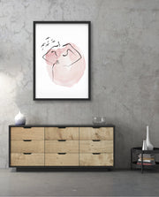 Watercolor Face Embrace