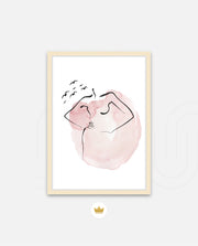 Watercolor Face Embrace