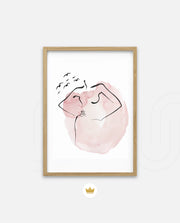 Watercolor Face Embrace