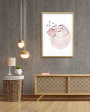 Watercolor Face Embrace