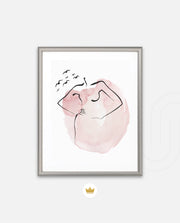 Watercolor Face Embrace
