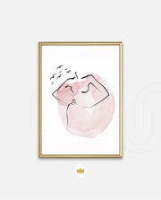 Watercolor Face Embrace