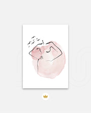 Watercolor Face Embrace